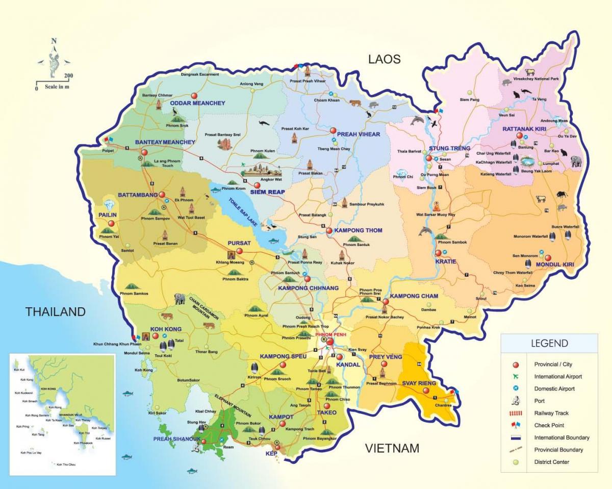 نقشه کامبوج فرودگاه