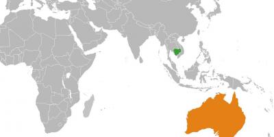 کامبوج نقشه در نقشه جهان