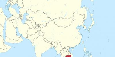 نقشه کامبوج در آسیا