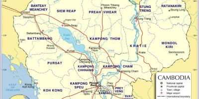 نقشه کامبوج جاده